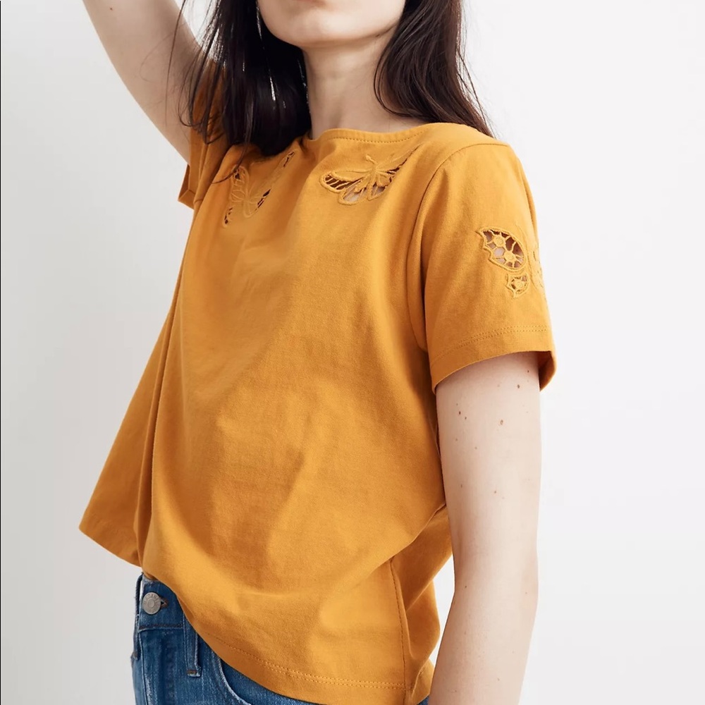 Women's Madewell Butterfly Cutout Crop Top
